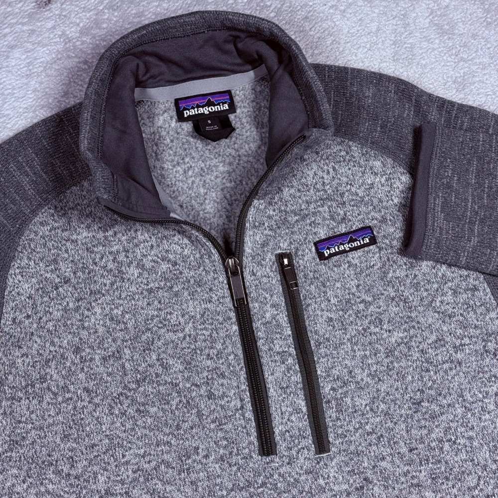 Patagonia Better Sweater Fleece Quarter Zip Pullover Gray Size Small